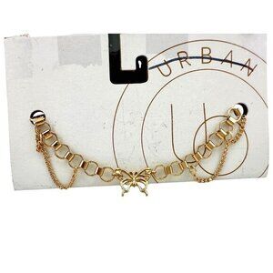 Gold Butterfly Chain Necklace By Urban Outfitters